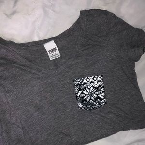 VS PINK v-neck tee